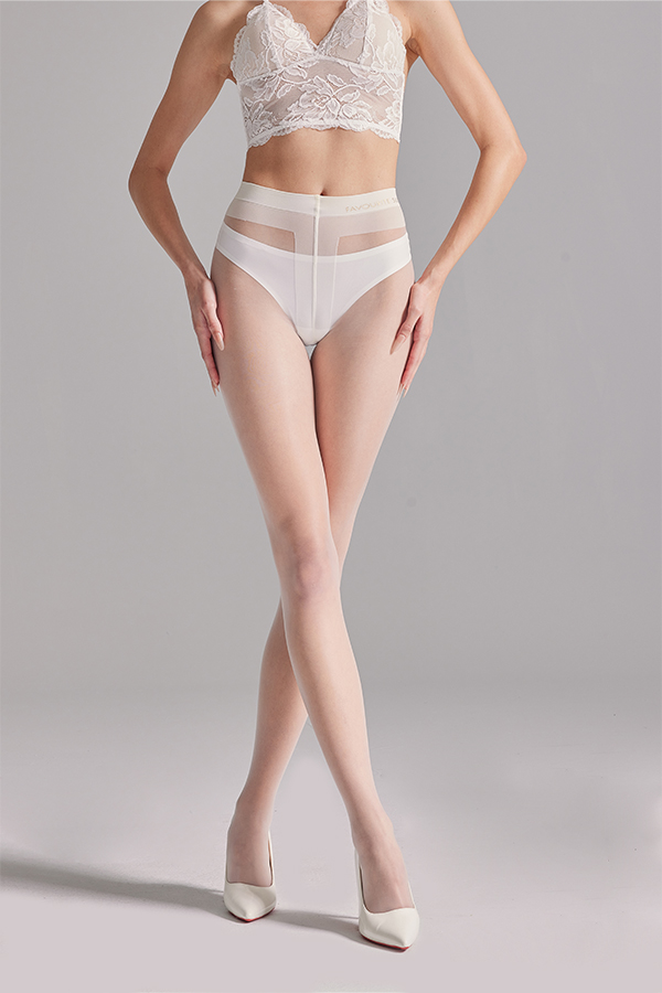 Abnehmbare Dekoration – sexy transparente Strumpfhosen ohne Schritt
